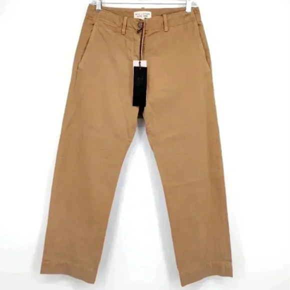 NWT Nili Lotan Tomboy Cuff Wide Leg Utility Pant Trouser in Fawn Tan Size 2 - Picture 5 of 9